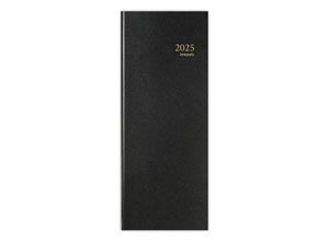 Agenda journalier Brepols banque 2 volumes - 14,3x32,5 cm - Noir