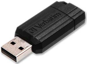 Clé USB  8 Go rétractable VERBATIM PinStripeDrive