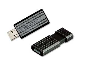 Clé USB  16 Go rétractable VERBATIM PinStripeDrive