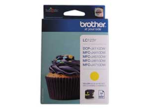 Cartouche BROTHER LC123Y jaune