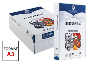 Ramettes de 500 feuilles de papier blanc A3 80g EXECUTIVE 80