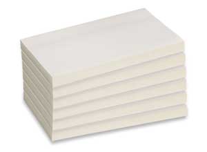 Notes repositionnables  recyclées 76x127 mm jaune
