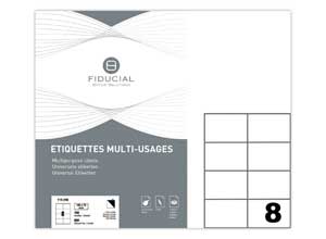 Planches d'étiquettes  coins carrés 105x70 mm 800 étiq/boîte