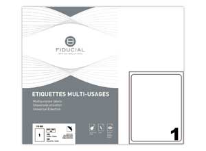 Planches d'étiquettes  coins ronds 199,6x289,1mm 100 étiq/bte