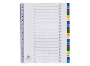 Jeu d'intercalaires alpha. enpolypropylène format A4 maxi