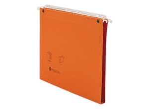 Dossiers suspendus tiroirs Coloris - orange - Fond 15 mm