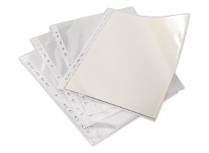 Pochettes perforées en polypropylène 8/100e lisse