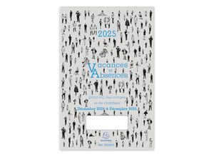 Planning annuel absences vacances Exacompta - Janv à Déc- 20x29,7 cm