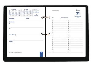Support et recharge bloc éphéméride QuoVadis Planing - 24x17cm