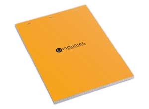 Bloc  orange A4, 80 feuilles, 5x5, 80g