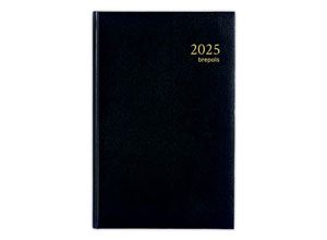Agenda journalier Brepols Saturnus - 2j/page - 13,3x20,8cm - Noir
