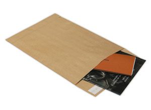 Pochettes kraft brun adour siliconées 260x330mm sans fenêtre 90g