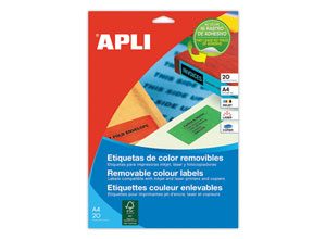 Planches d'étiquettes L99,1xH38,1 mm 280 étiq/boîte, rouge
