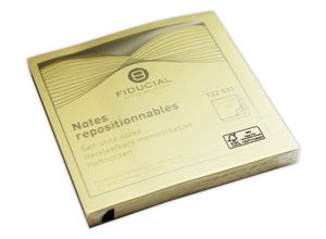 Bloc notes repositionnables 76x76 mm jaune