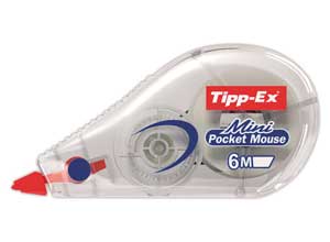 Correcteur TIPP-EX mini Pocket mouse-dévidoir 5 m- larg de bande 5 mm.
