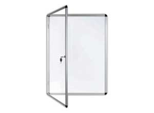 Vitrine d'intérieur 12 x A4 fond métallique