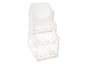 Présentoir multicases 3 cases transparent 1/3 A4