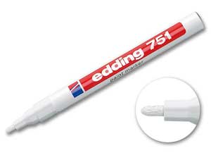 Marqueur peinture EDDING 751 - Pointe fine - blanc