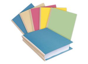 Chemises dos toilé EXACOMPTA - Soufflet 3 cm - Carte 320g- Assortis
