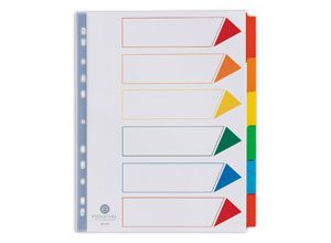 Jeu d'intercalaires carte Mylar format pochettes - 6 touches