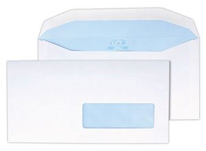 Enveloppes mise sous pli automatique gommées 114x229 mm fenêtre 45x100