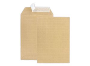 Pochettes kraft brun armé bande siliconée 162x229 mm 120g