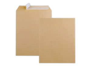 Pochettes kraft brun armé bande bande siliconée 260x330 mm 120g