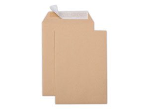 Pochettes kraft bande siliconée 162x229mm 90g