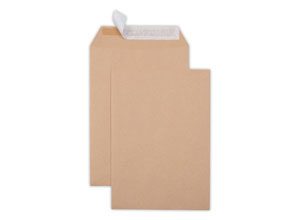 Pochettes kraft économiques bande siliconée 176x250 mm 90g
