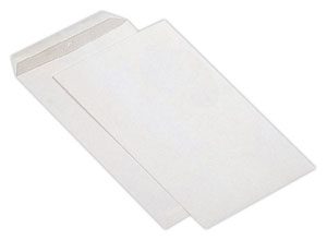 Pochettes blanches bande siliconée 229x324 mm sans fenêtre 90g