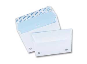 Enveloppes blanches bande siliconée 114x162 mm 80g