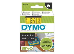 Ruban pour titreuse DYMO D1 6mm jaune impression noire