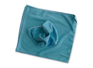 Carrés de tissus multi-usages microfibres - bleu
