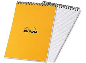 Bloc spirale Rhodia A4, 21x29,7 cm - 80 feuilles - 5x5 - 80g