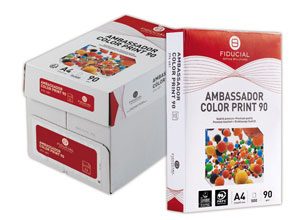Ramettes de 500 feuilles blanches A4 90g AMBASS. COLOR PRINT