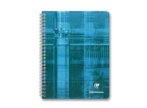 Cahier spirale Clairefontaine 90g, 17x22 cm, 100 pages, 5x5