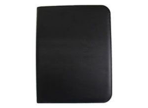 Porte- bloc conférencier à zip, noir, 25,5x33 cm
