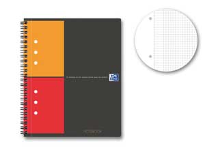 Cahier spirale Notebook 17,5x22cm 5x5,160 p. Oxford International
