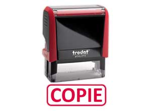 Timbre à formule commerciale  X-Print "Copie" - Rouge